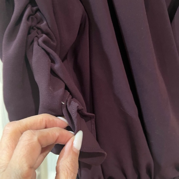 Amanda Uprichard The Annika Jumpsuit elegant burgundy NWOT - Picture 8 of 15